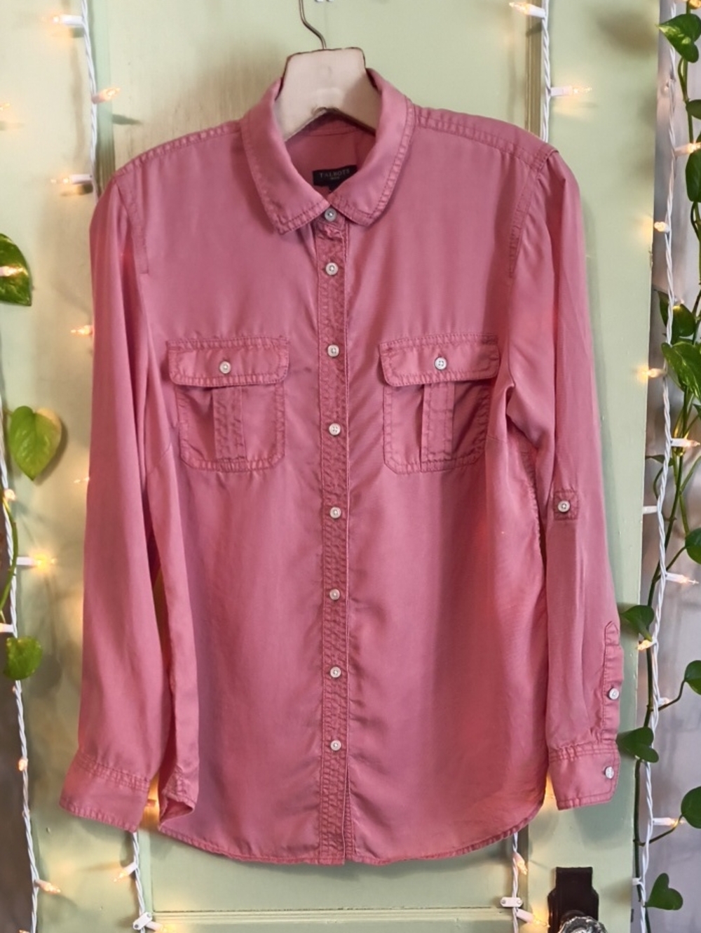 Women's Talbots Rose Blush Lyocell Button Up MP
